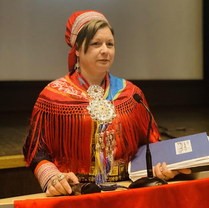 Berit Kristine Utsi, Leder for Guovdageainnu Johttisámiidsearvi fra landsmøtet i 2022